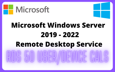Microsoft Windows Server 2019 - 2022   RDS 50 User/Device CALs