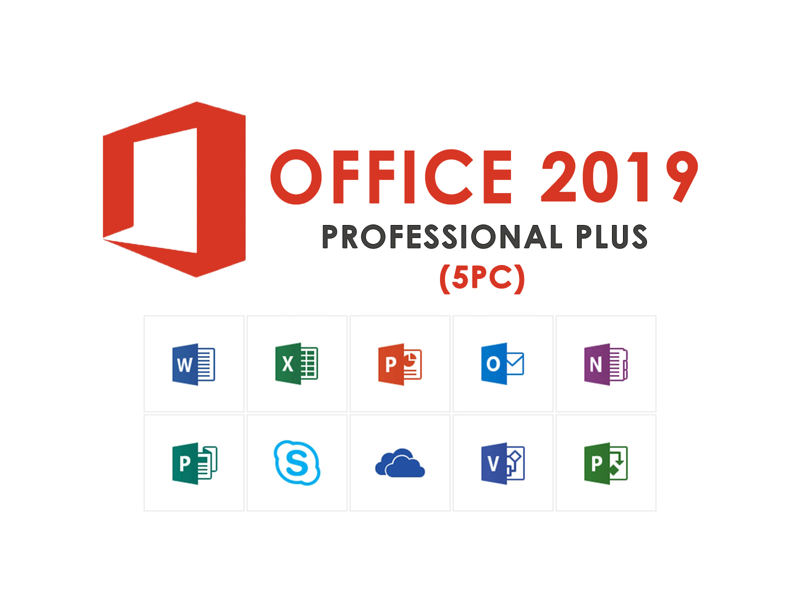 Microsoft Office 2019 Professional Plus License Key (5 PC)
