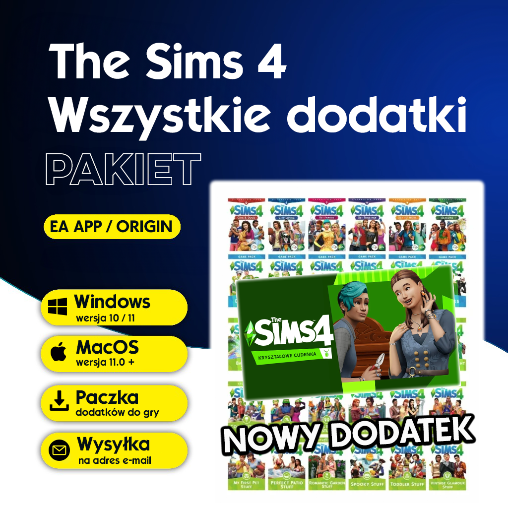 The Sims 4 [ 🎁Wszystkie Dodatki🎁 ] | PC - Wersja Windows / MacOS |