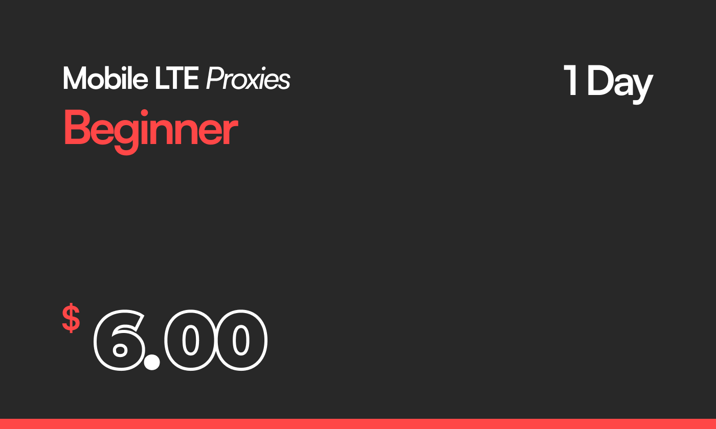 1 day of Mobile LTE Proxies
