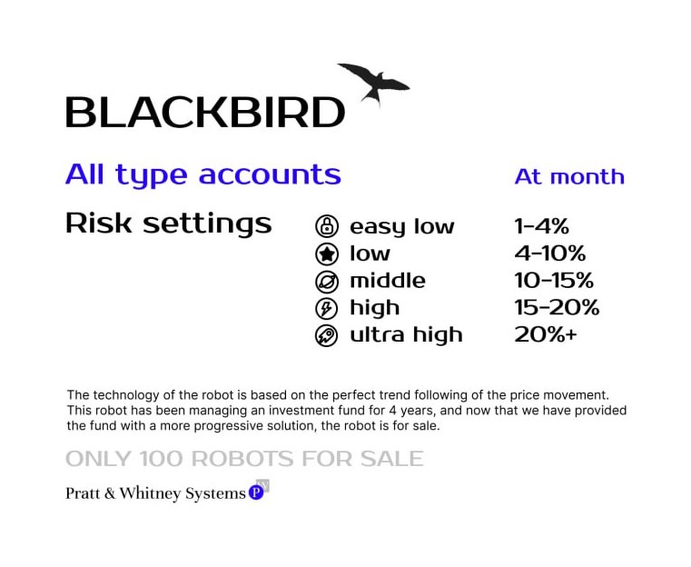BLACKBIRD MT4 Stable Robot for Prop Firms 