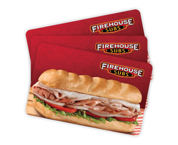 500USD FIREHOUSE SUB GIFT CARD