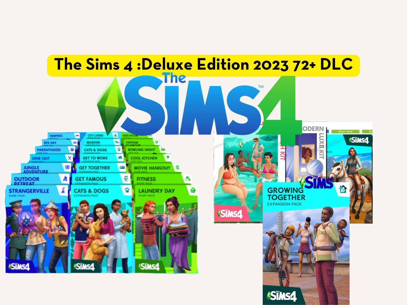 The Sims 4 Complete Collection with Over 71 DLCs - Expansions, Stuff Packs, Game Packs, Kits Included - 🎮 Exclusive PC Download for Windows 🎮