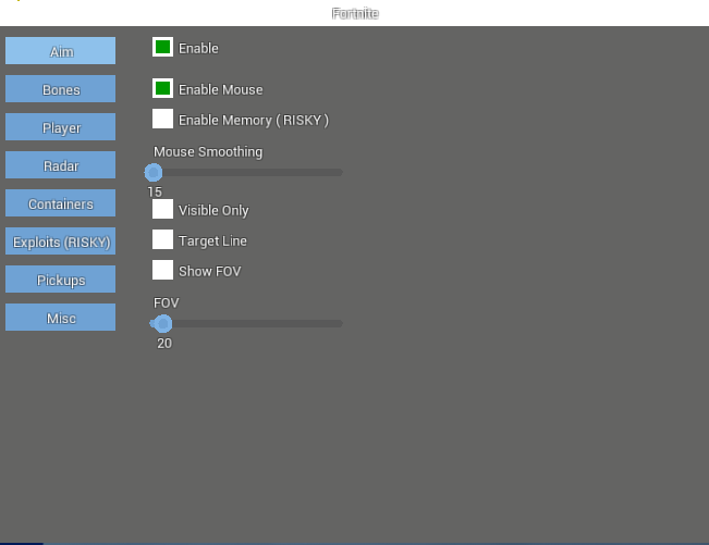 FORTNITE EXTERNAL CHEAT