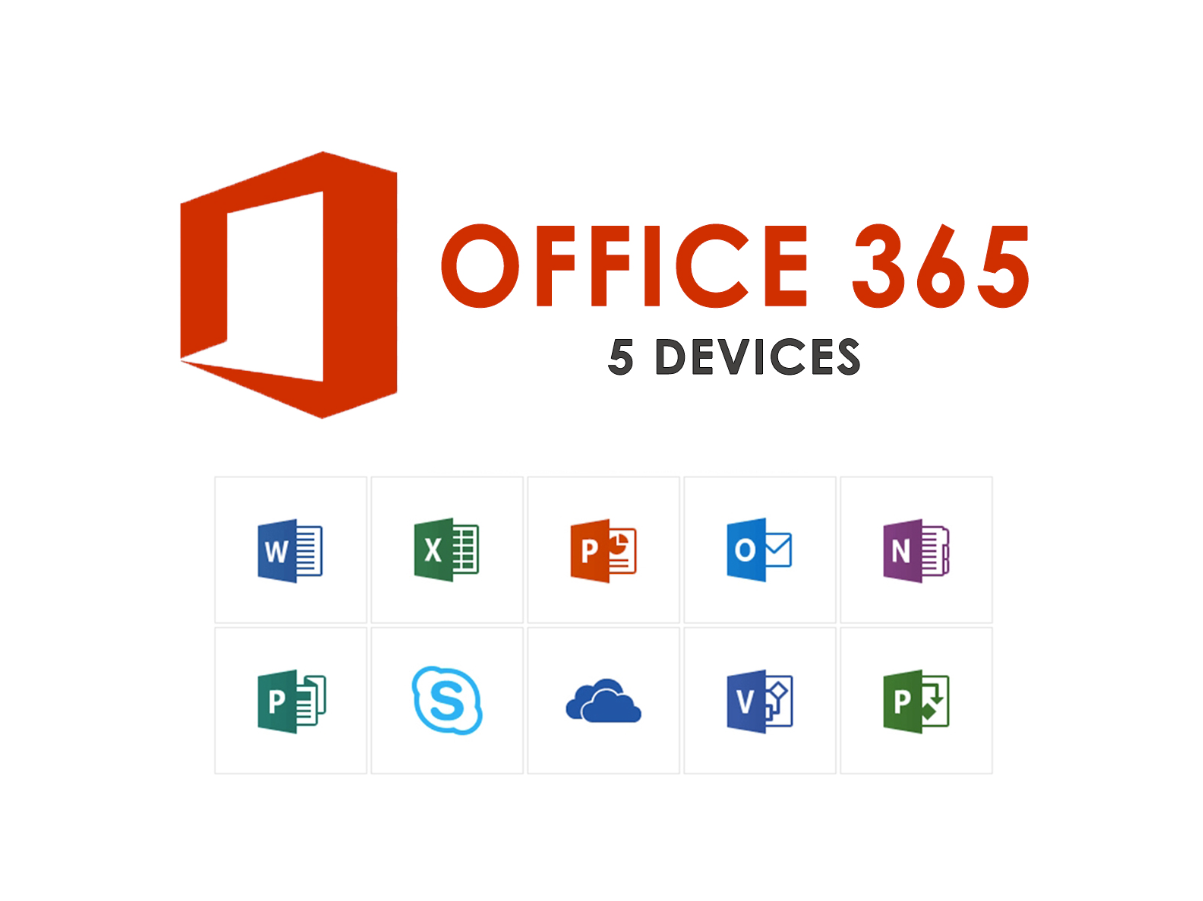 MICROSOFT 0FFICE 365 Pro Plus User Account Lifetime 5 Devices for Win and Mac