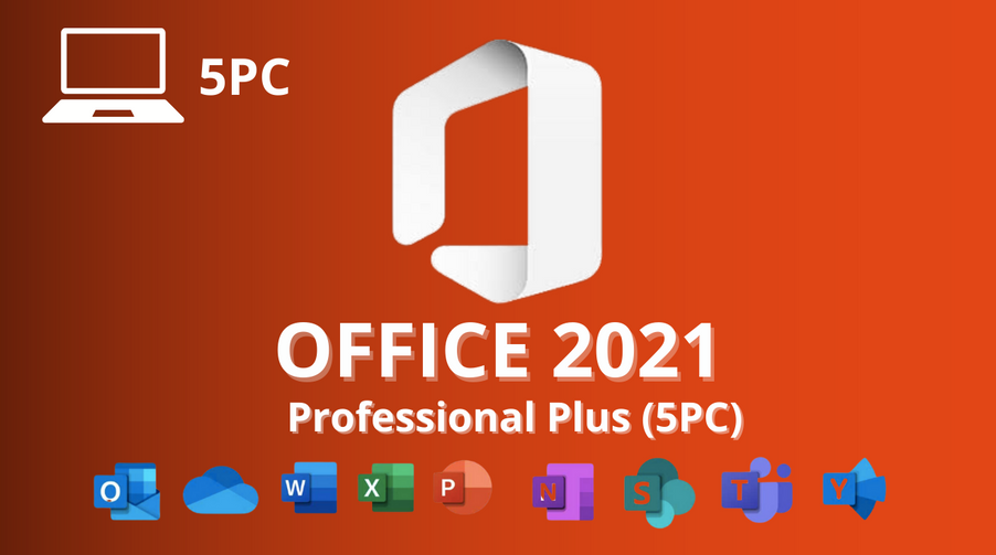  Microsoft Office 2021 Professional Plus License Key (5 PC)
