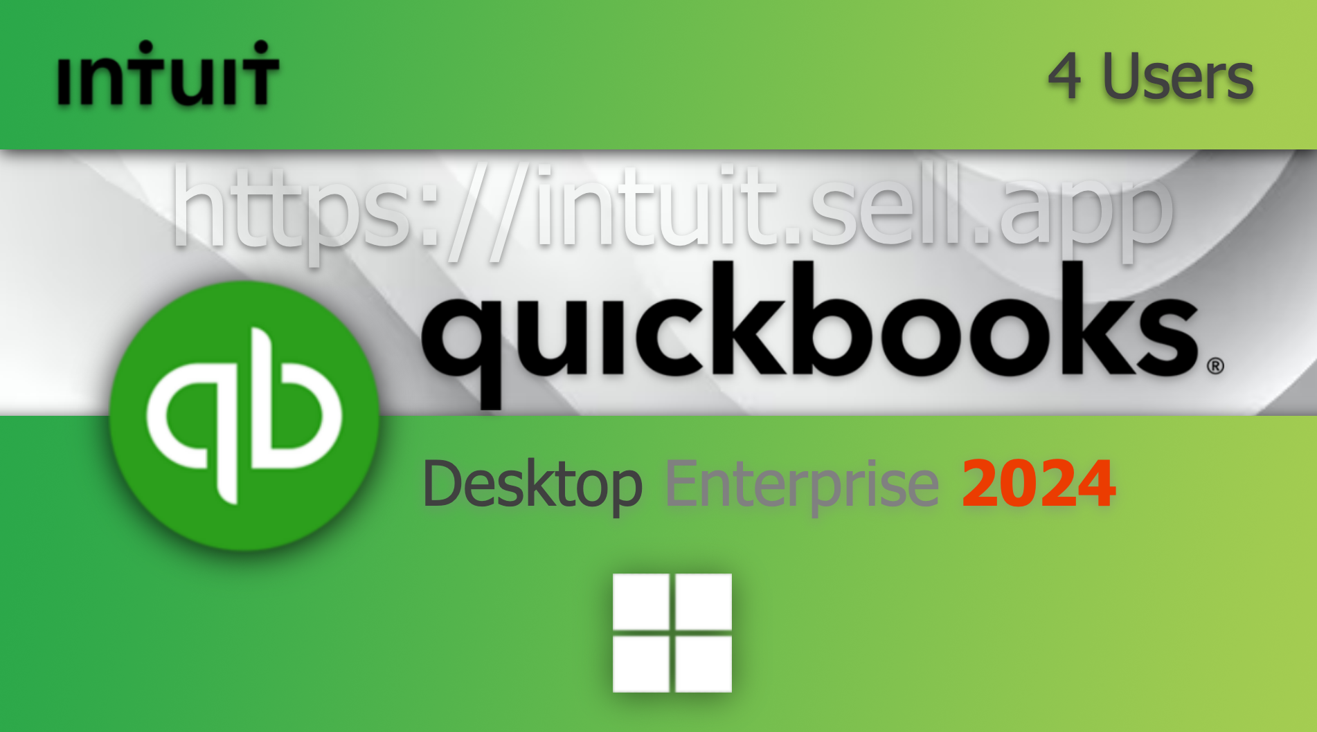 Intuit QuickBooks Desktop Enterprise Pro 2024|US Version -- 4Users -- Lifetime Activation