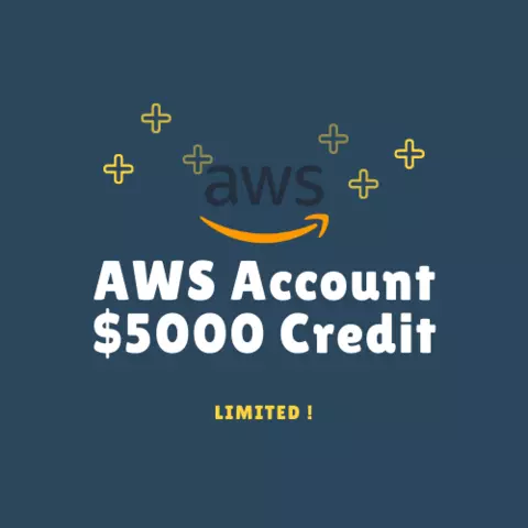 Amazon Web Services $5000 Credit Account