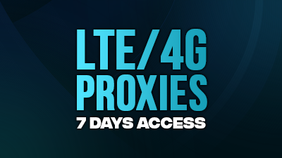 LTE/4G Proxy - 7 Days Access (10 Mins Rotation Time)