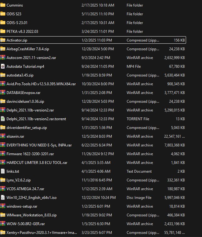 VCDS Full Version, Autocom 2024, Dephli 2024, BMW ISTA+, Wow Wurth, Odis S24 for just 45$!!! 