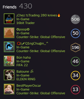 Steam Friends