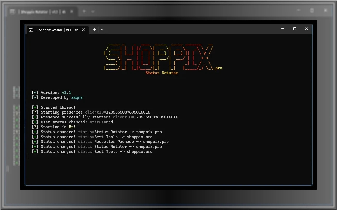 Shoppix Status Rotator