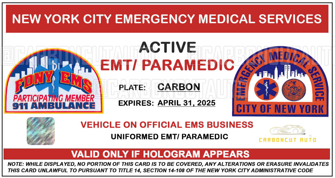 EMS - Paramedic Parking Permit