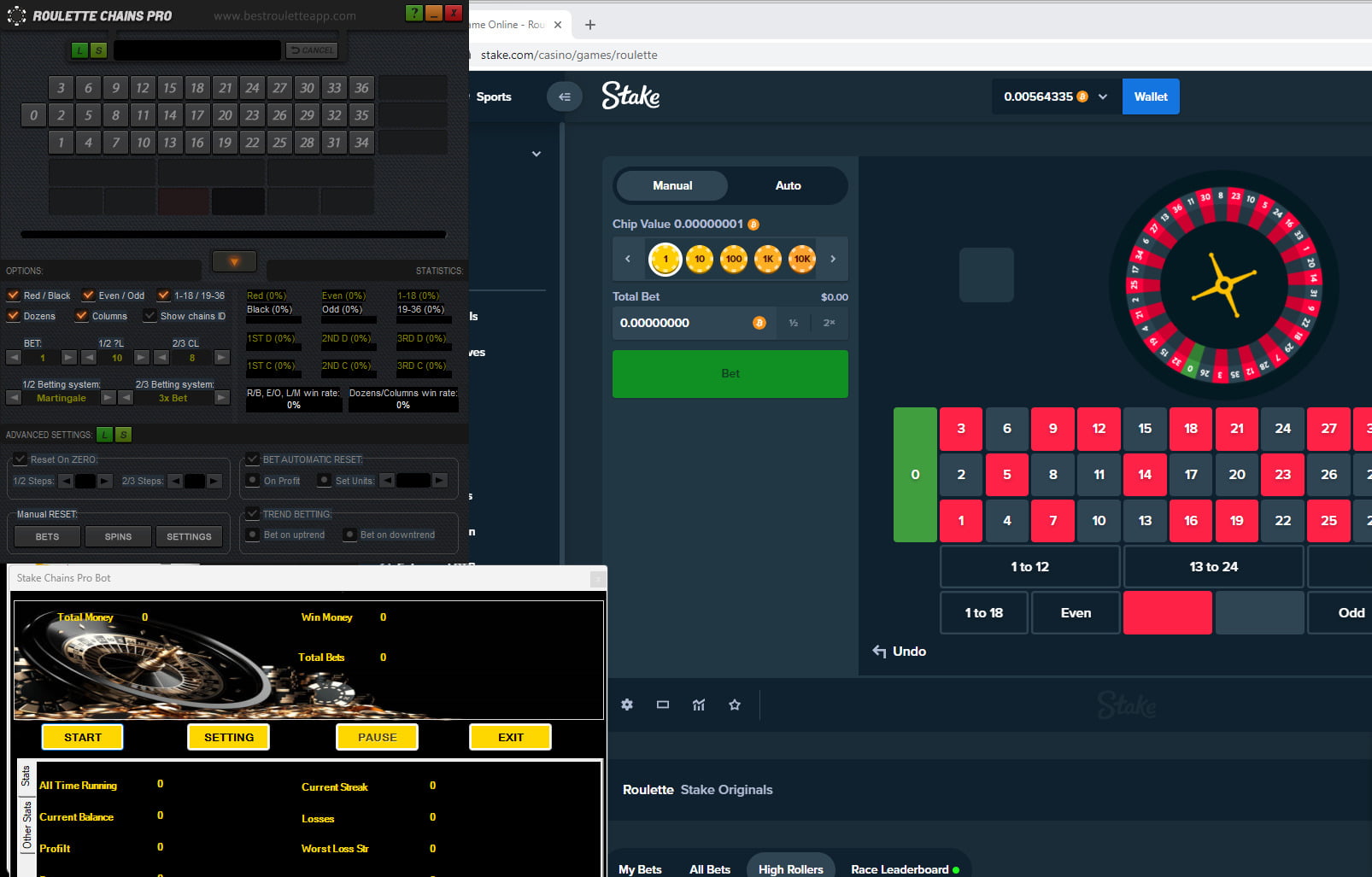 StakeProfits Chain Roulette Bot 1 Year License