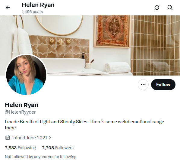 𝕏 2.2k @HelenRyyder