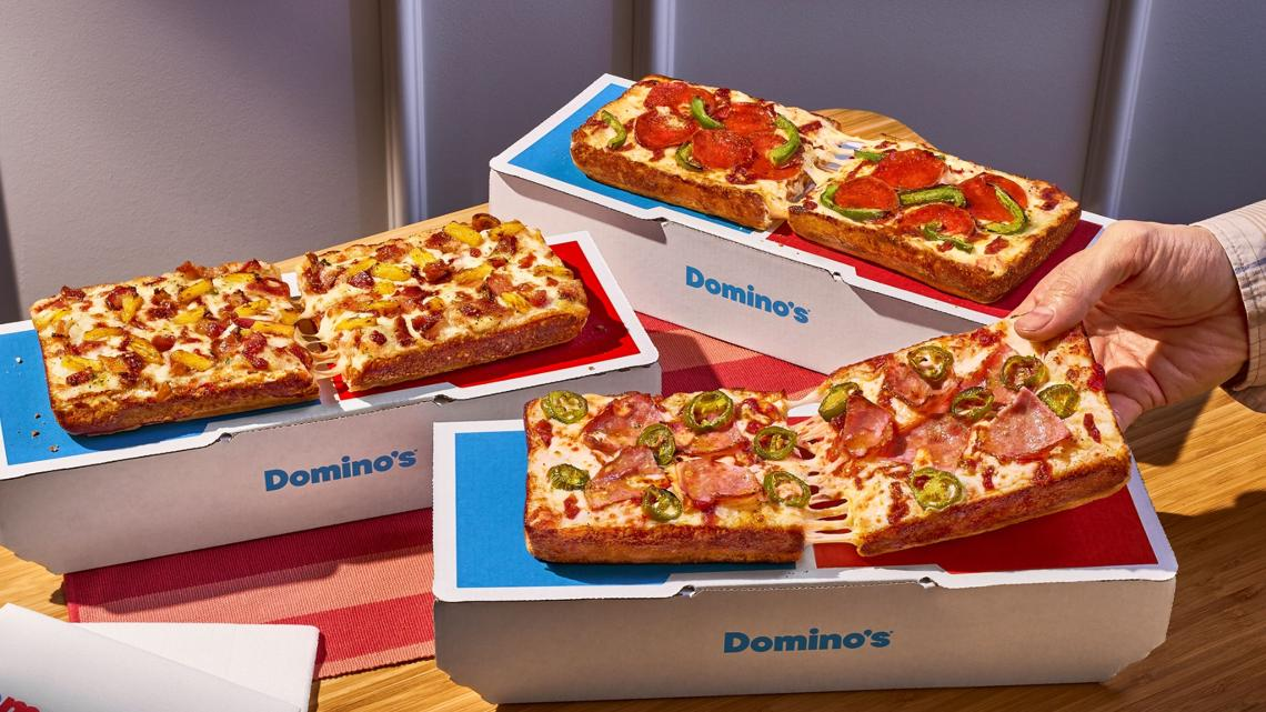 The "DOMINO" 3-Topping Detroit-Style Personal Pizza (EXPIRES 10/14/2026)