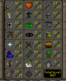 99 Magic 500-700 Total Level