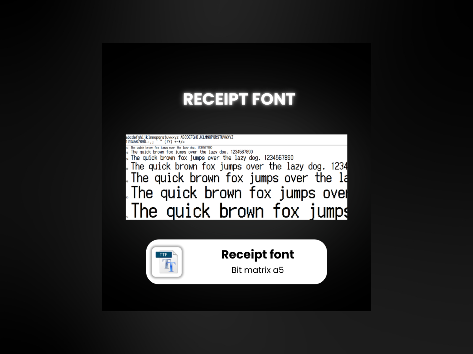 Receipt Font