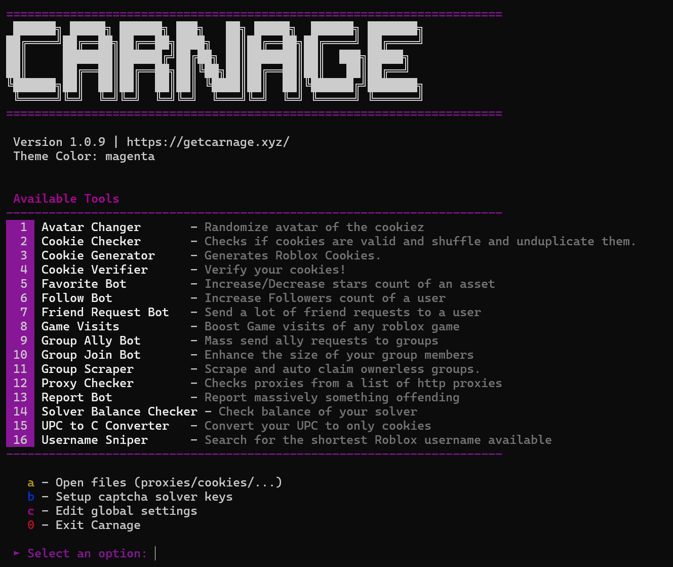 Carnage License Lifetime