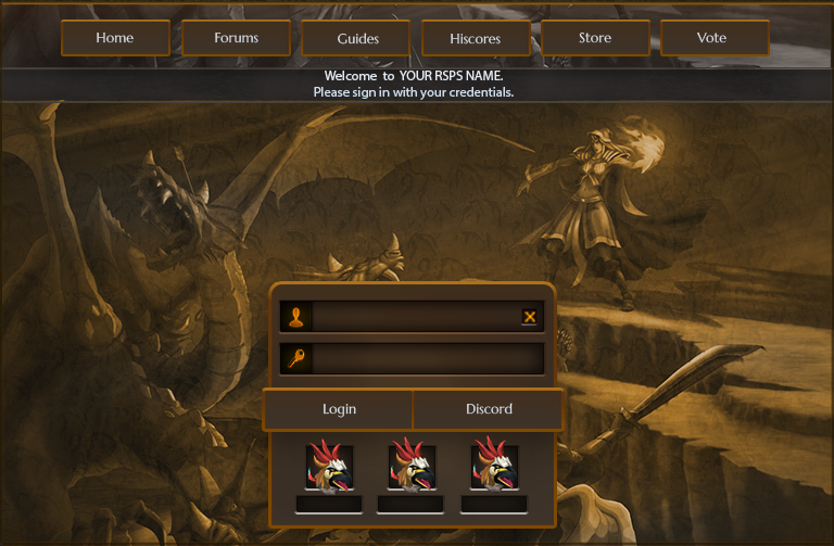 RSPS Login Premade Template Design #8