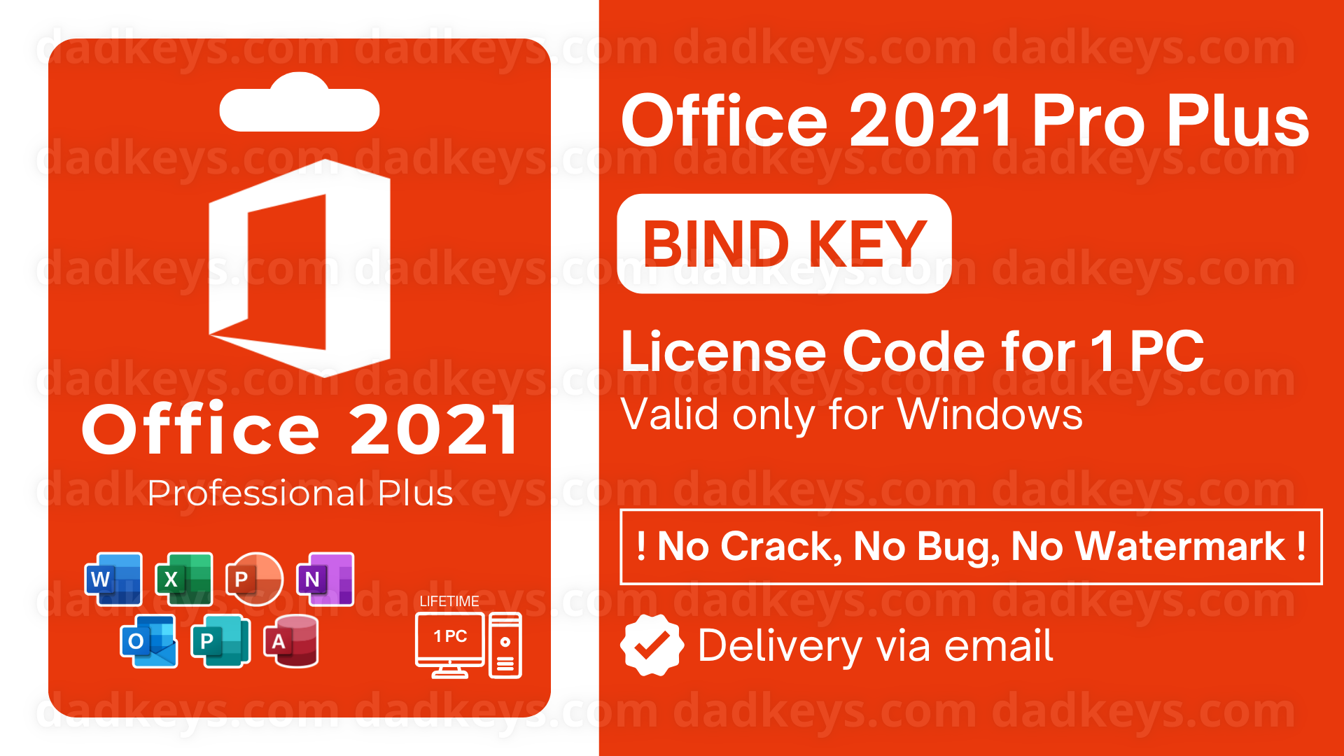 Office 2021 Pro Plus 1PC (BIND) - Online Lifetime Activation