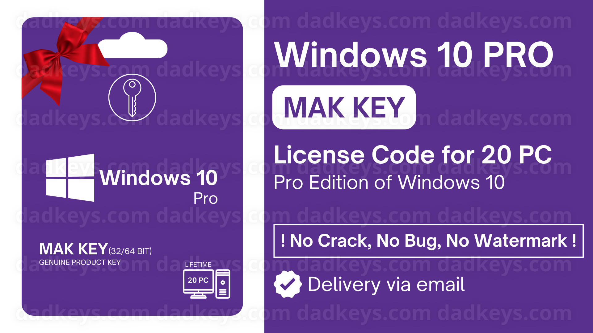 Windows 10 PRO 20PC (MAK)