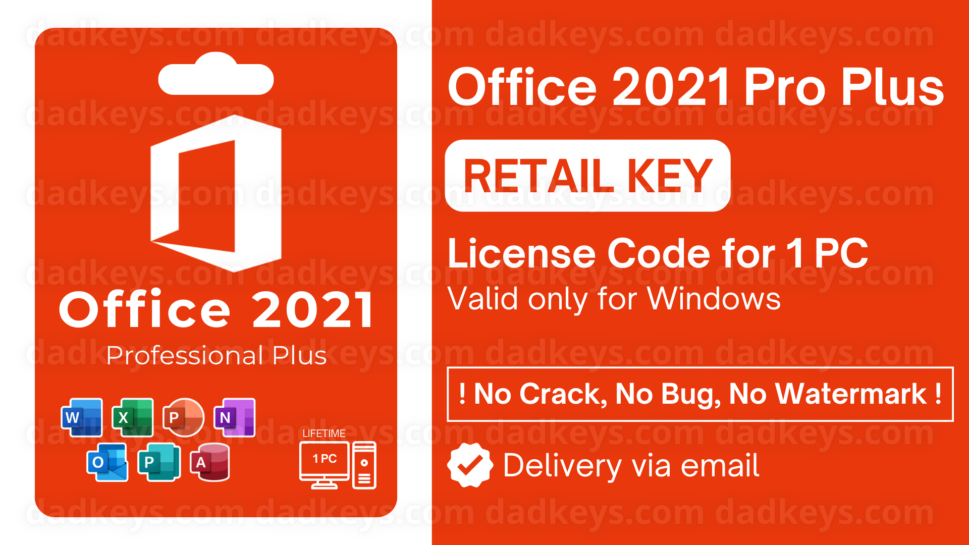 Office 2021 Pro Plus 1PC (Retail) - Online Lifetime Activation 