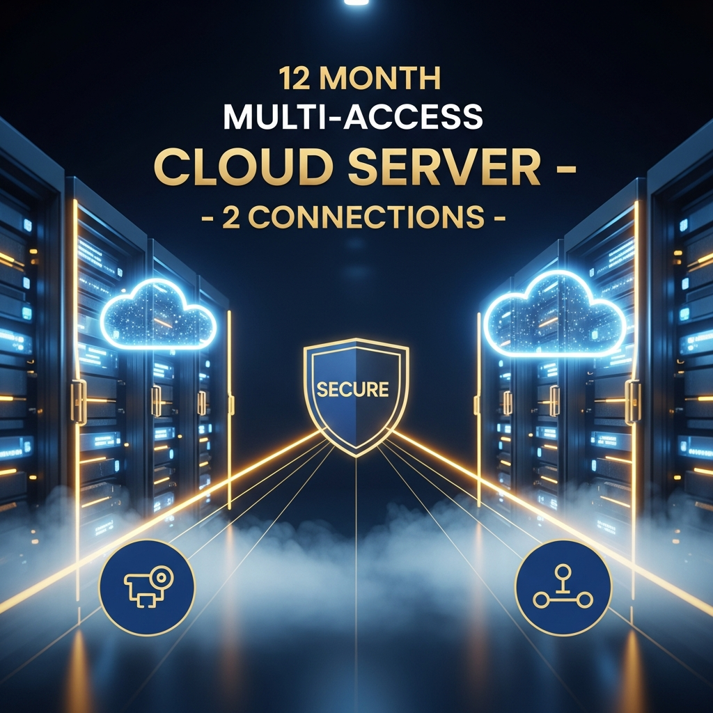 🚀 12 Months Multi-Access Cloud Server – 2 Connections 🔥