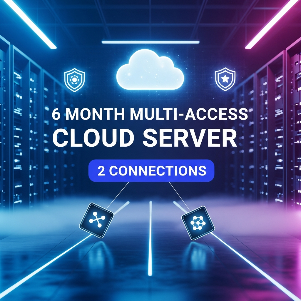 🚀 6 Months Multi-Access Cloud Server – 2 Connections 🔥