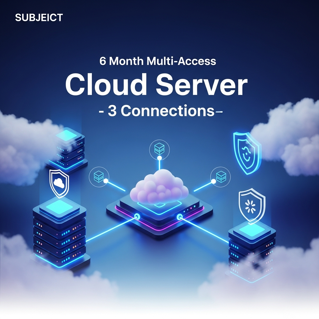 🚀 6 Months Multi-Access Cloud Server – 3 Connections 🔥