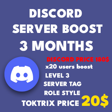 Discord Boost Server 3 MONTHS