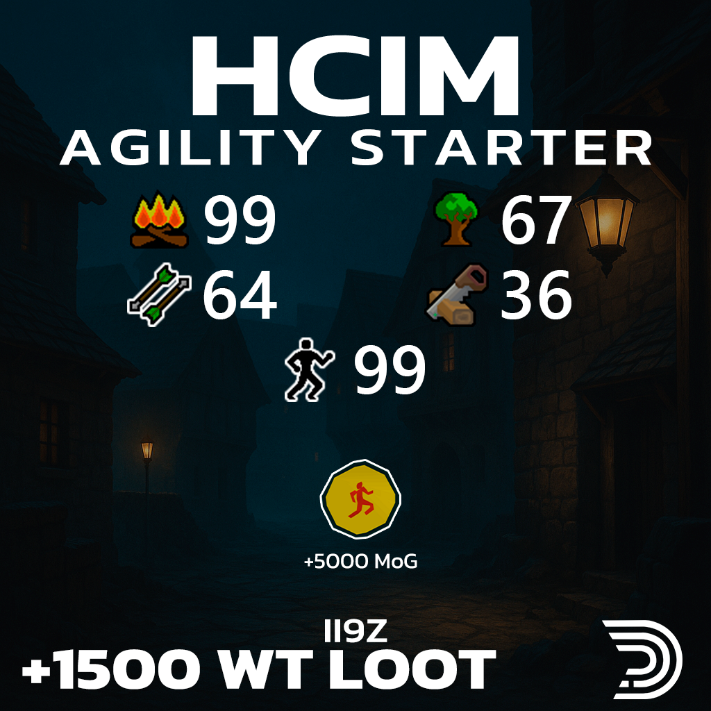 HCIM Agility Starter | 99 Firemaking | 99 Agility | Unregistered Email