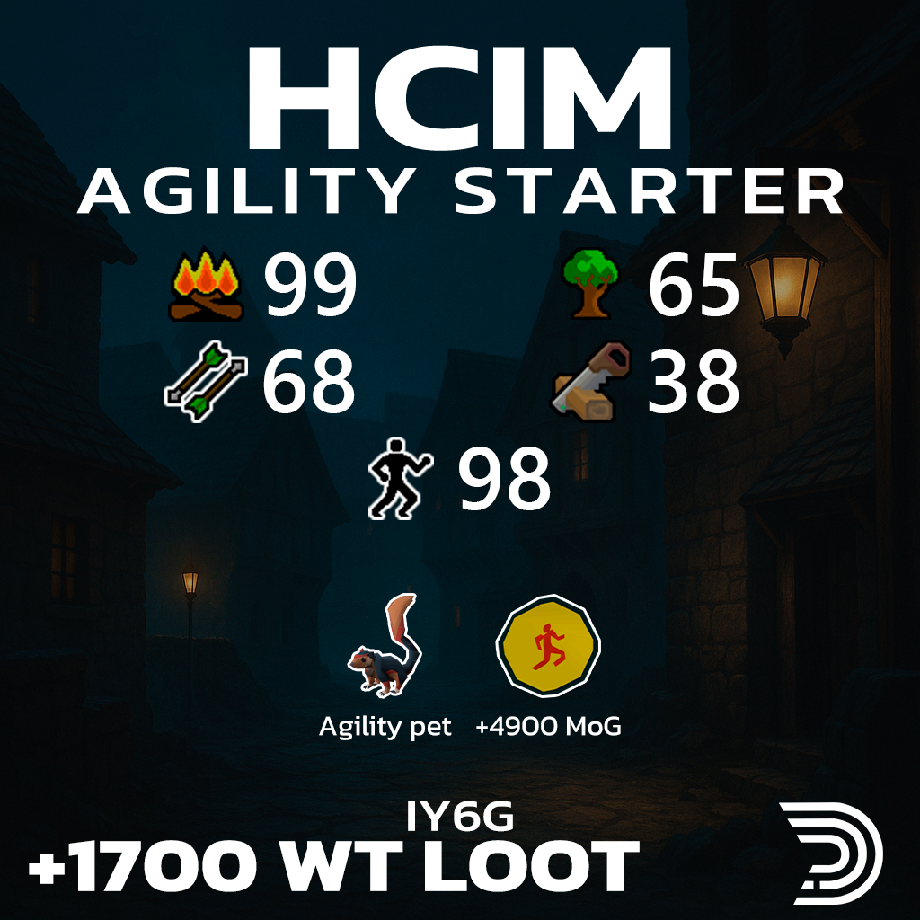 HCIM Agility Starter | 99 Firemaking | 98 Agility | Unregistered Email