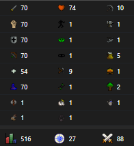 70 Melee, Ranged, Magic (Jagex, OTP)