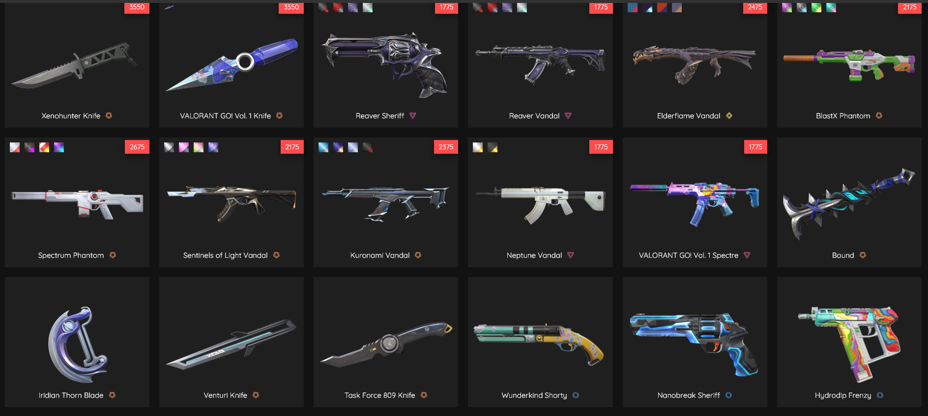 Personal Valorant Account w/89 skins lvl/222 Reg:Eu