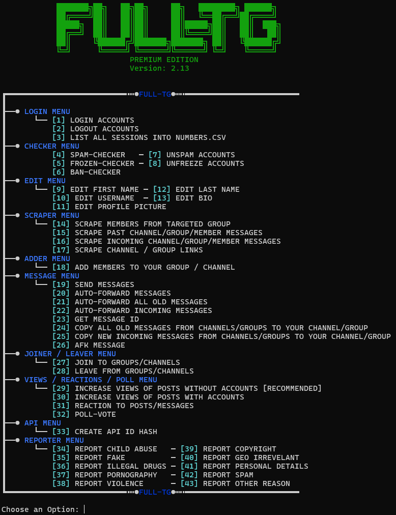 FullTG - Telegram All-In-1 Marketing Tool