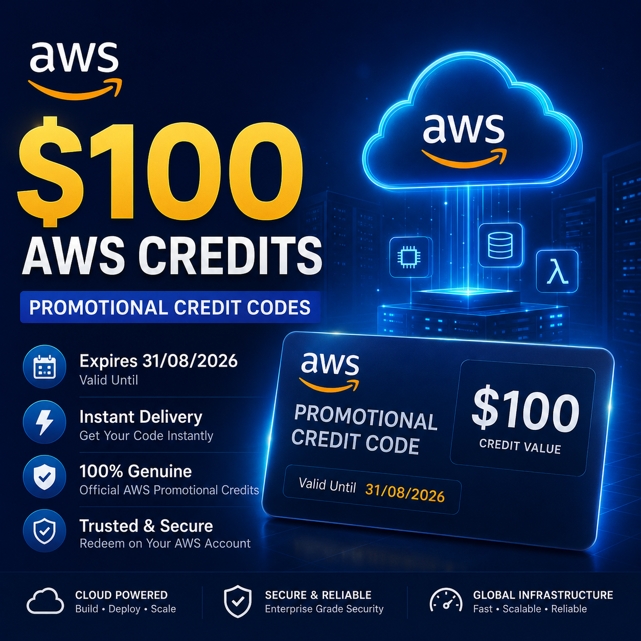 AWS 100$ Credit Code [Event-AWS credits for HO joint hackathon series with Vercel] Distributed  on - 15 Jun