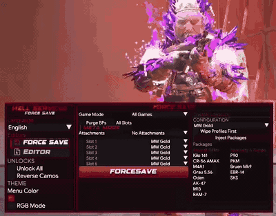 MW19 FORCESAVE MENU