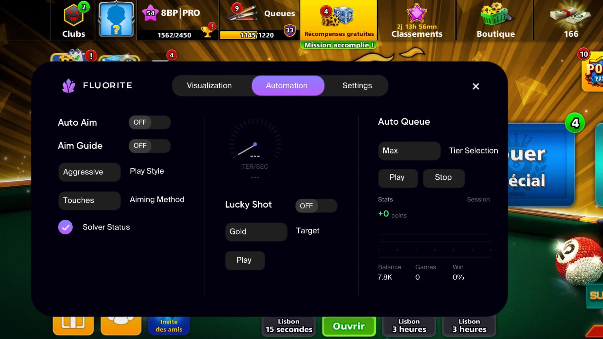 8 BALL POOL FLUORITE IOS CHEAT