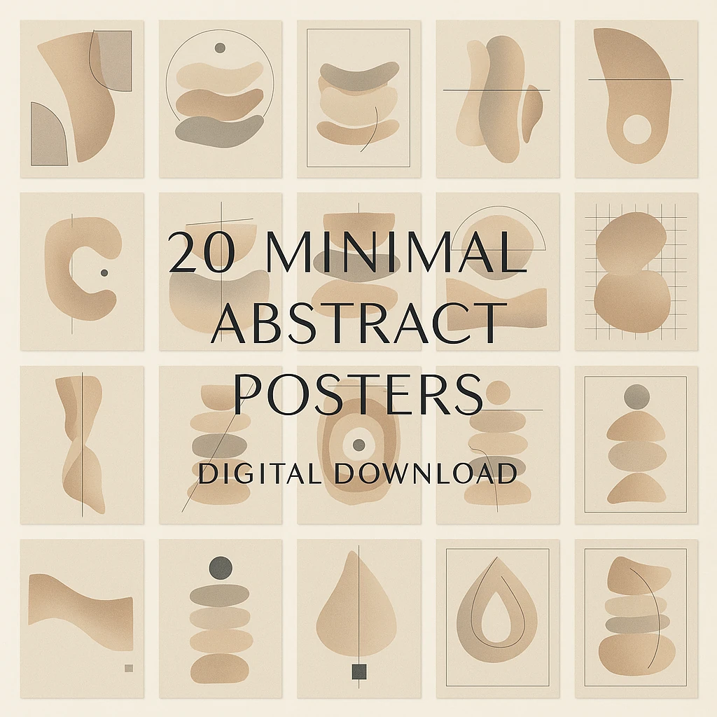 20 Minimal Abstract Posters
