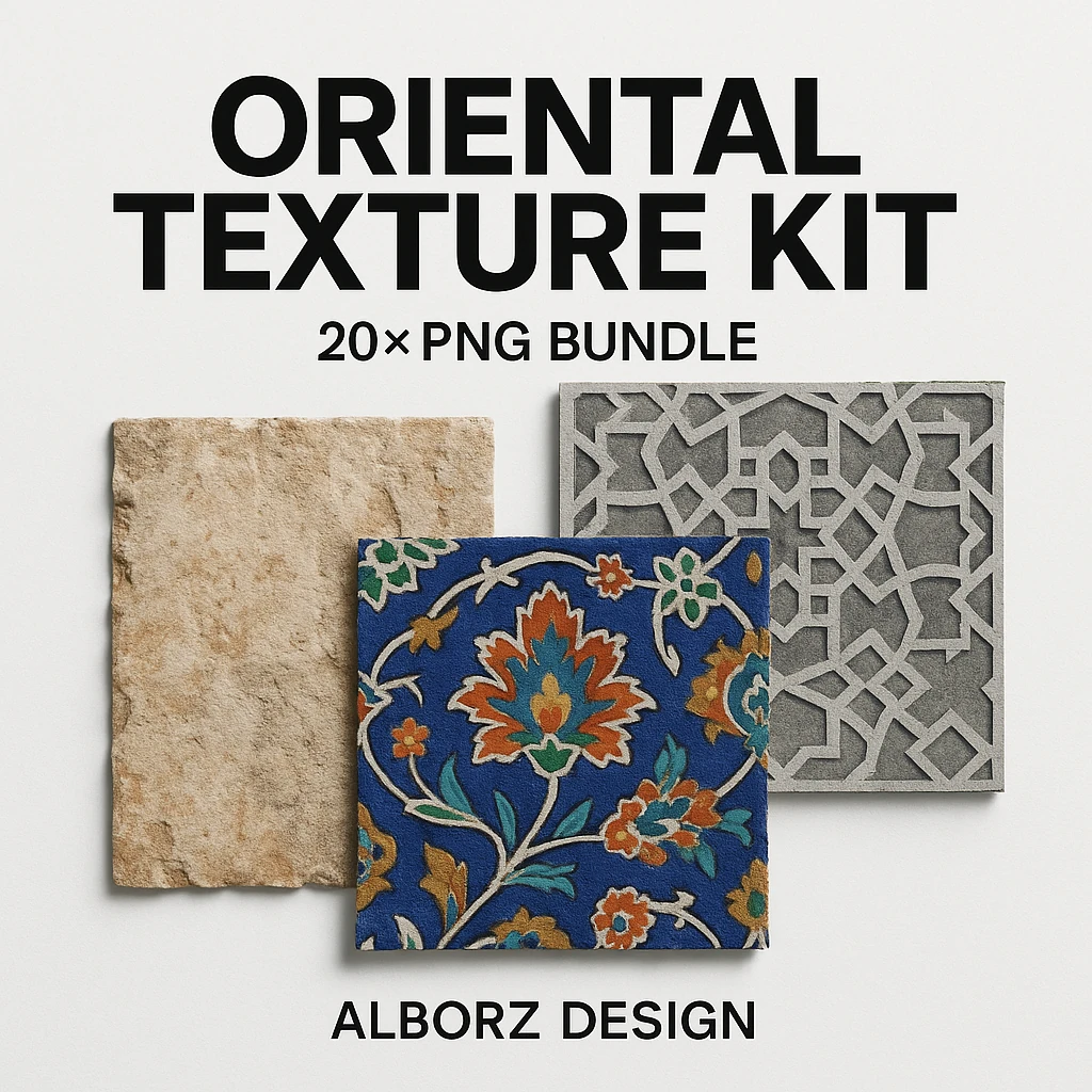 Oriental Texture Kit – 20x PNG