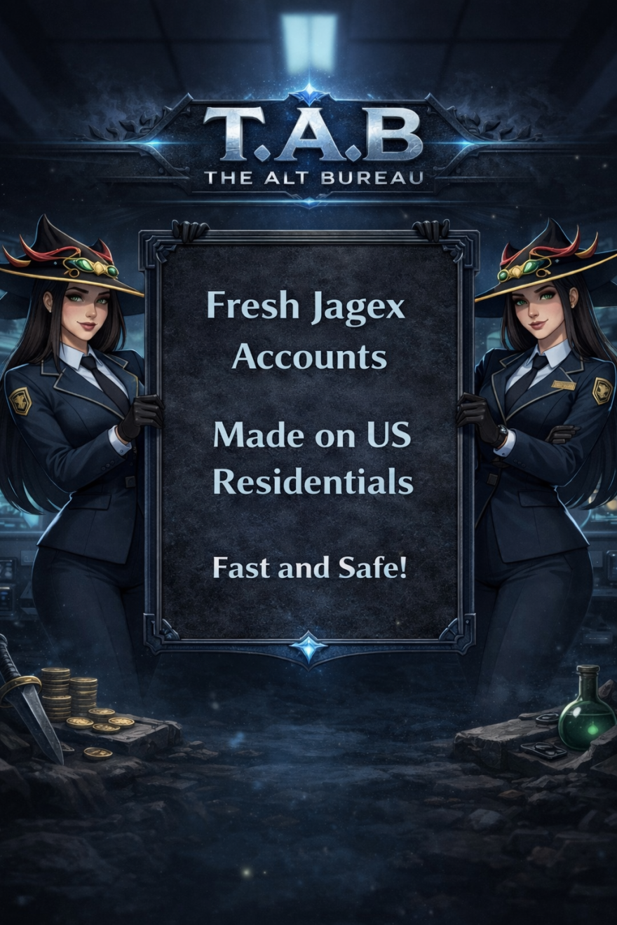 Fresh Jagex Logins - Made on US Residentials