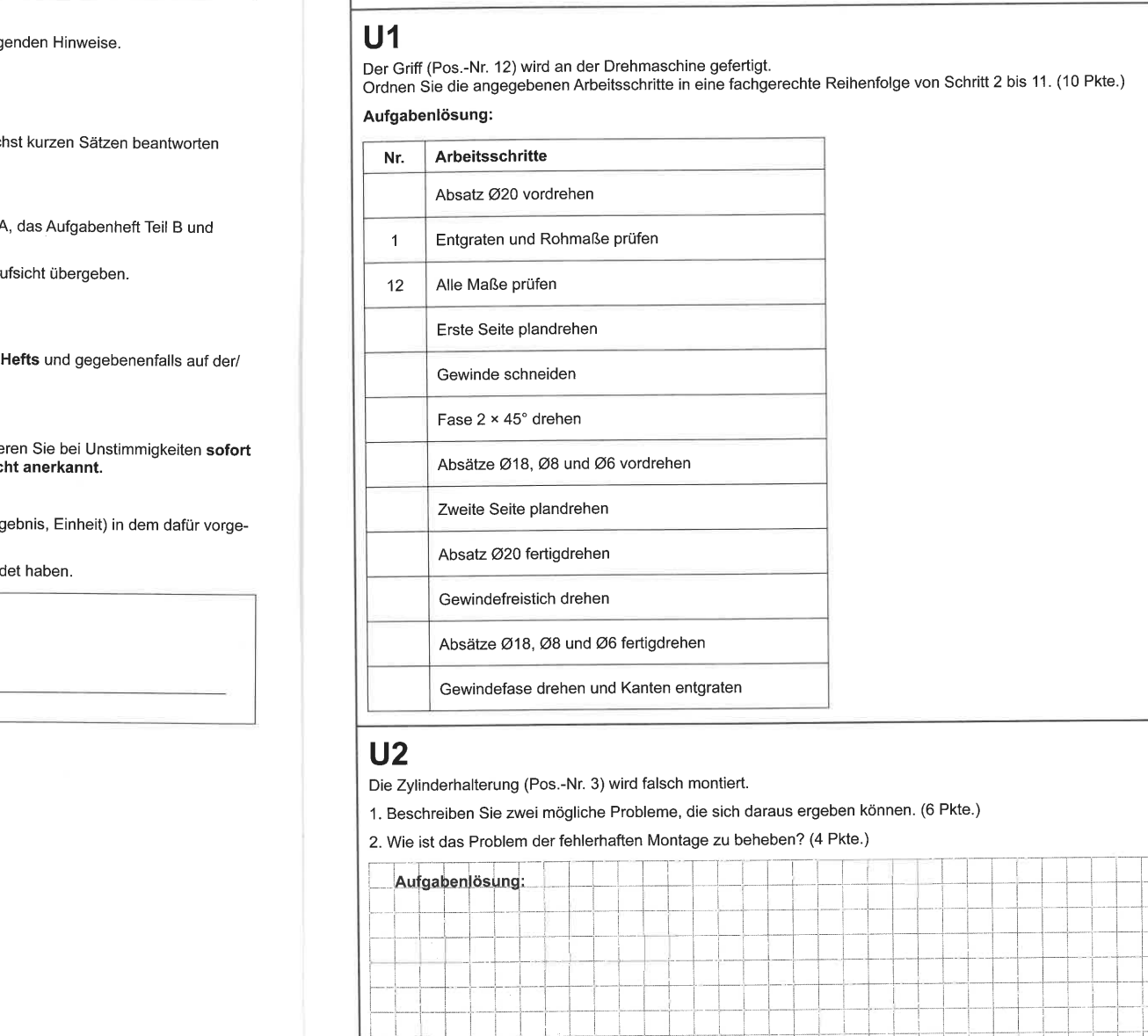 Industriemechaniker - Ap Teil 1 - 2026 - TEIL - B - AUFGABEN