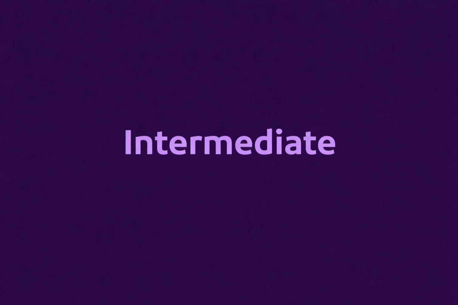 Intermediate Method
