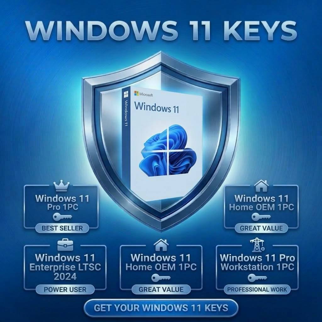 WINDOWS 11 LICENSE KEY | PRO, HOME, ENTERPRISE LTSC & WORKSTATION | INSTANT DIGITAL DELIVERY