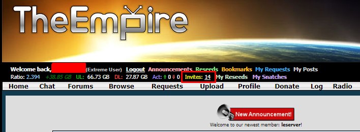 theempire.click with 14 invites / extreme user account