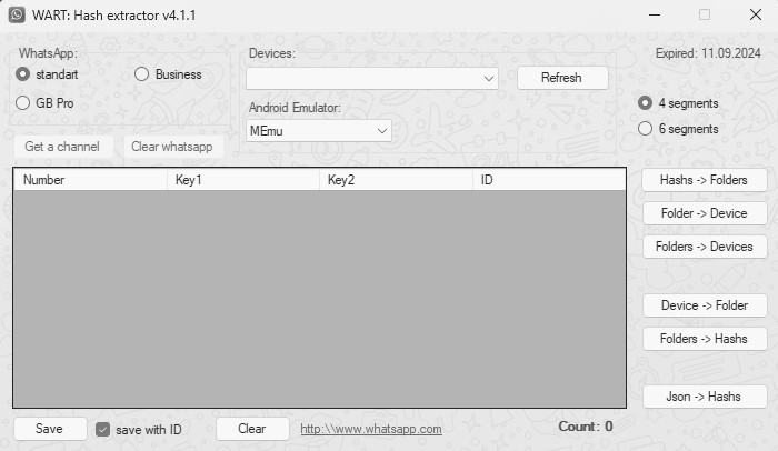 Whatsapp Wart Extractor