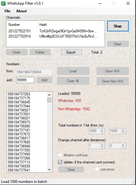 Whatsapp Bulk Number Checker V5.6.1