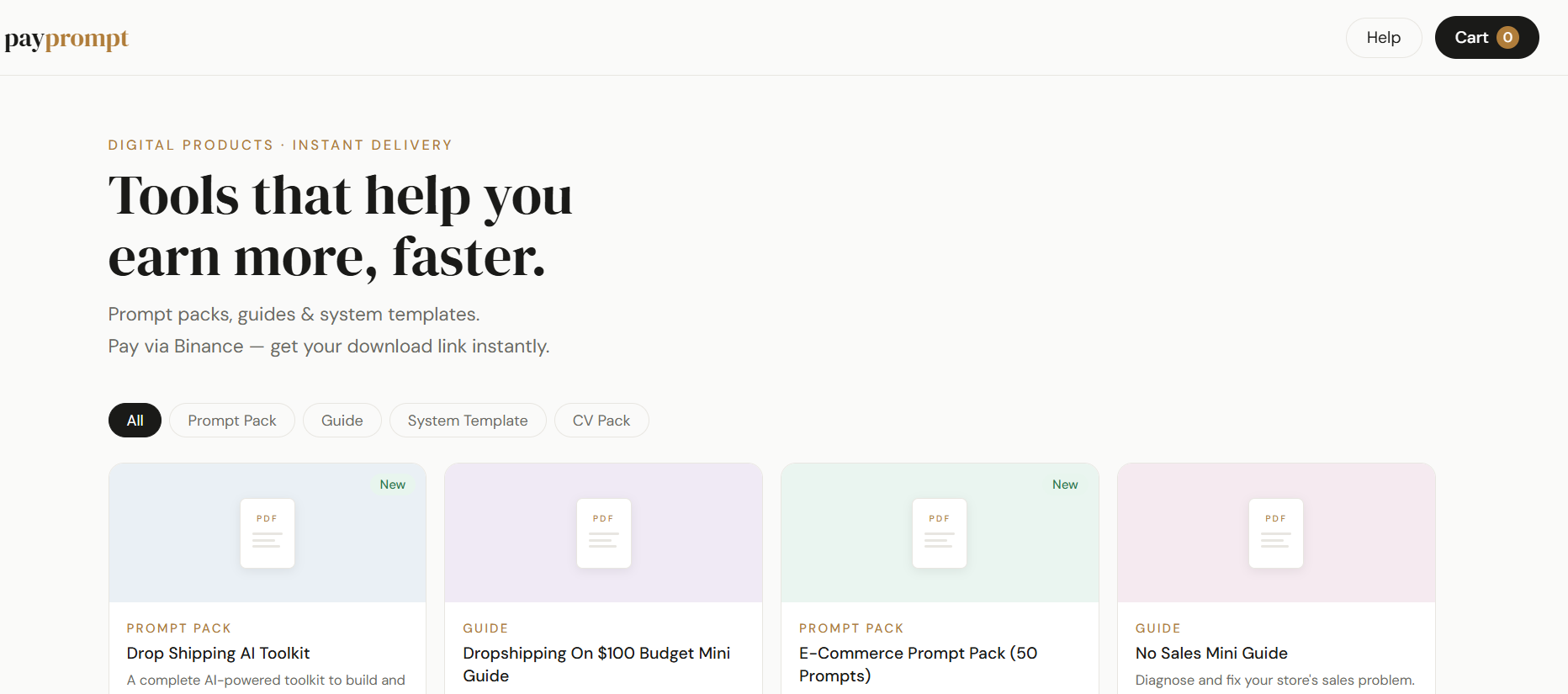 PayPrompt — White Label Digital Store Builder