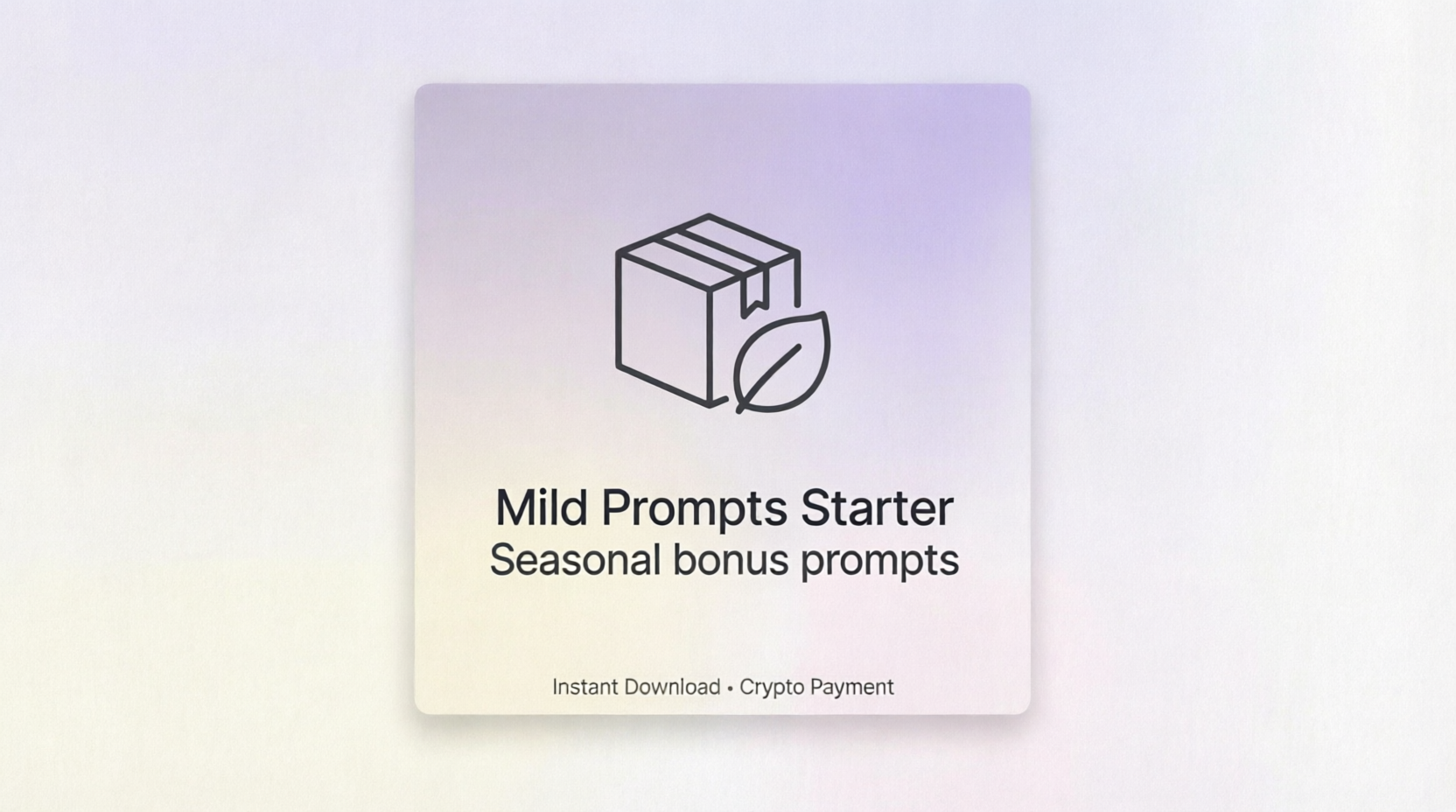 Mild Prompts Starter (Seasonal bonus prompts)